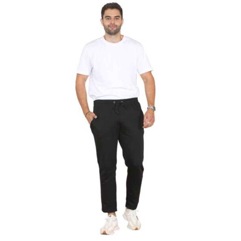 Mens Plain Jogging Bottoms Joggers Open Hem Jog Pants Gym Sports Trouser S - 7XL