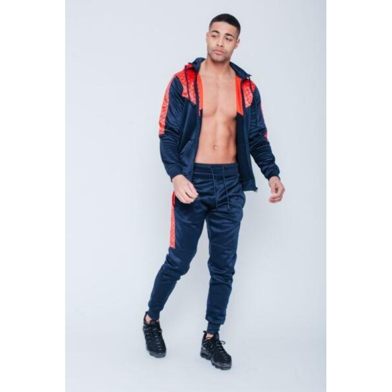Mens Tracksuits with Two Tone Contrast Zip Through Tracksuit Boys Tracksuit Set